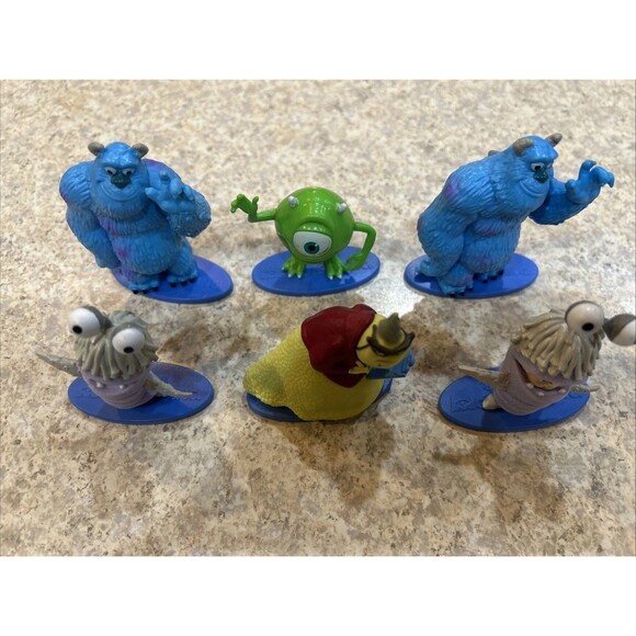 Disney Pixar Monsters Inc Figures Set Lot 6 Sulley Mike Roz Boo - Picture 2 of 4
